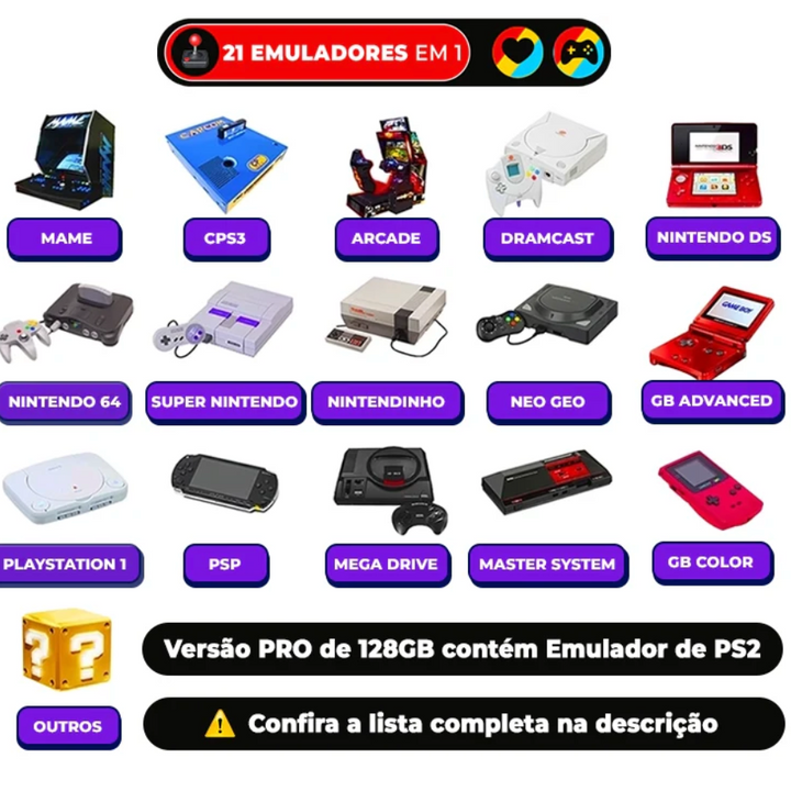 Game Portátil R36S™ Original - 30 mil Jogos de 20+ Consoles  + Case em couro [ PROMOÇÃO ZERA ESTOQUE ]